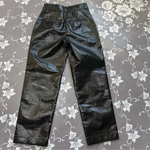 Aritzia Babaton The New Command Pant in Black Gloss Sz 2 - Picture 3 of 11